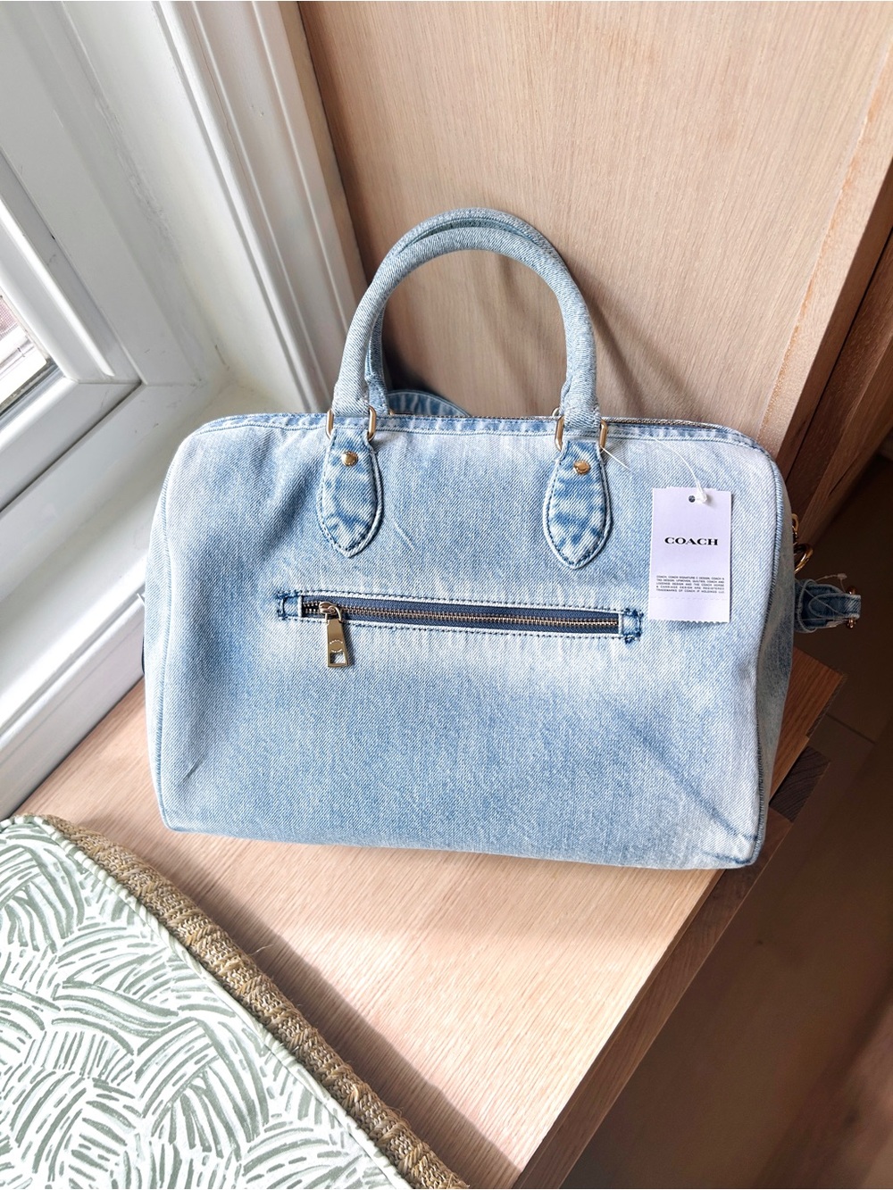 NWT🌈Coach Rowan Large Satchel Bag
In Loved Denim With Charms CDY75 Limited Rare - Picture 4 of 12